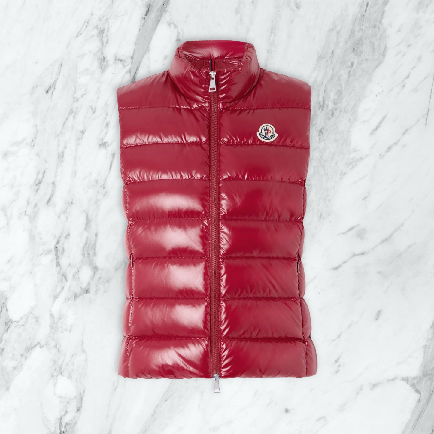 Doudoune sans manche Moncler - rouge